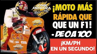 MOTO MAS RAPIDA QUE UN F1 DE 0 A 100KMPH EN 1 SEGUNDO Jorge Mendoza NHRA Pro Stock Bike [upl. by Alexine461]