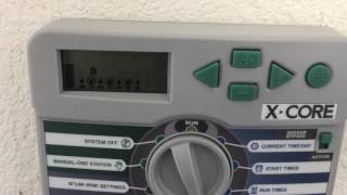 Setting a Hunter XCore Sprinkler timer [upl. by Fein764]