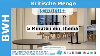 Industriemeister  Logistikmeister  BWH  Kritische Menge [upl. by Marte]