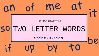 Two letter words for kids  Two letter sight words  Two letter word reading for kids [upl. by Mayeda]