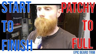 PATCHY to FULL Beard Trim  START to FINISH  How I Cut amp Groomed my YEARD for BIG Gains [upl. by Rehnberg85]