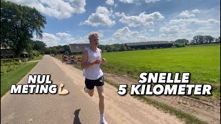 Snelle 5 kilometer in heet weer  5km nulmeting [upl. by Bocock]