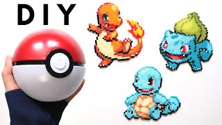 DIY Kanto Pokémon Starters Mini Perler Bead Sprites and Booster Packs Opening [upl. by Marketa]