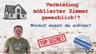 Vermietung möblierter Zimmer gewerblich [upl. by Dillie326]