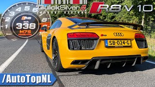 Audi R8 V10 Plus 0338 ACCELERATION amp TOP SPEED Quicksilver TITANIUM INSANE SOUND by AutoTopNL [upl. by Noevart396]