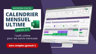 Créer un calendrier mensuel  Episode 23  Tuto Excel [upl. by Diannne]