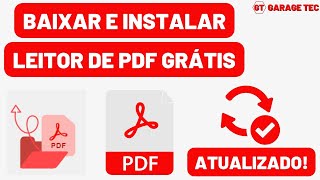 Como baixar e instalar leitor de PDF gratuito  Adobe Acrobat Reader [upl. by Xena]