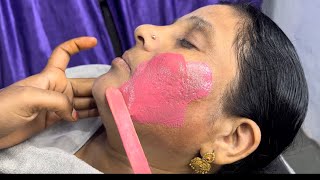 Full face wax  how to reduce facial hairs fullfacewax [upl. by Lon]