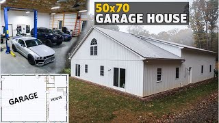 Building a 50x70 Garage House in 5 Minutes [upl. by Yniffit]