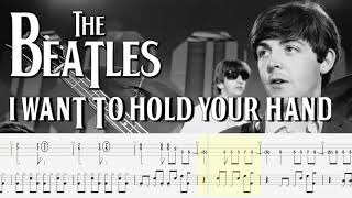 The Beatles  I Want To Hold Your Hand Bass  Drum Tabs By Paul McCartney amp Ringo Starr [upl. by Garett]