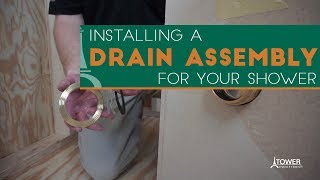 How to Install a Shower Drain  Tower Industries Sold Surface [upl. by Anum]