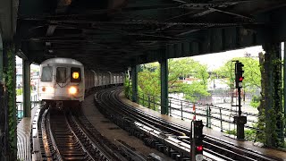 NYC Subway  R160 amp R46 F Trains  West 8th St  NY Aquarium [upl. by Yci]