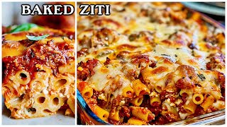 Cheesy Delicious Baked ZITI Pasta Recipe  So Easy Good [upl. by Manon]