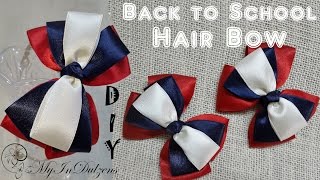 DIY Back to School Hair Bow  MyInDulzens [upl. by Mavra]