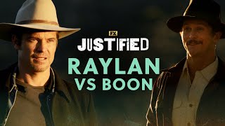 Raylan vs Boon  Scene  Justified  FX [upl. by Elehcar]