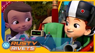 Rusty and Frankie RACE and MORE  Rusty Rivets Episodes  Cartoons for Kids [upl. by Mccormac]