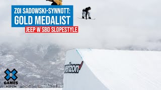 Zoi SadowskiSynnott Gold Medalist  Jeep Women’s Snowboard Slopestyle  X Games Aspen 2022 [upl. by Litman]