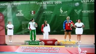 Premiación medalla de oro Mónica Puig 2014 [upl. by Aehtna]