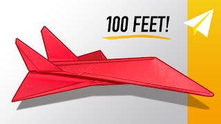 Epic Jet Paper Airplane Flies OVER 100 FEET How to Make Elexi by Competition Winner Alex Karlsen [upl. by Nauwtna]