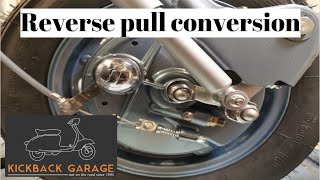 Lambrettareverse cable pull conversion for original disk brake [upl. by Anaugahs]