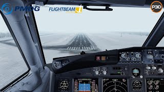 P3D V5 Snowy Nürnberg  PMDG 737700NGXu 4K [upl. by Amimej613]