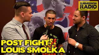 Louis Smolka CRAZY stepin side kick KO truth behind weight cut Post Fight UFC Fight Night Sydney [upl. by Aleedis619]