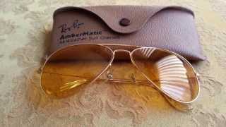 Vintage Ray Ban Ambermatic Sunglasses [upl. by Ahsikram]