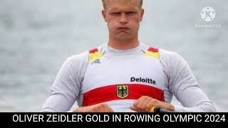 Oliver zeidler gold  Oliver zeidler rowing Olympic 2024  Rowing Olympic 2024 [upl. by Kirsteni]