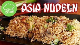 Gebratene Nudeln wie beim Asiaten 😍 schnell amp einfach asiatisch kochen  Lets Cook [upl. by Hedve942]