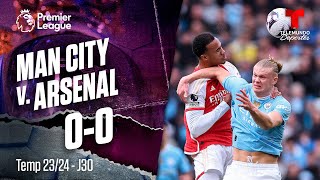 Manchester City v Arsenal 00  Highlights amp Goles  Premier League  Telemundo Deportes [upl. by Gran]