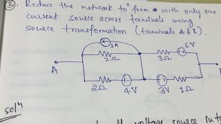 Source transformation problem eca networkanalysis circuitanalysis vtu importantquestions [upl. by Ettenor]