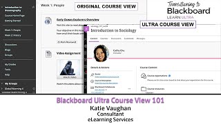 Blackboard Ultra Course View 101 [upl. by Laidlaw601]