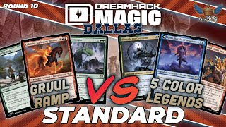 Gruul Ramp vs 5 Color Legends  MTG Standard  Dreamhack Dallas Regional Championship  Round 10 [upl. by Anawd]