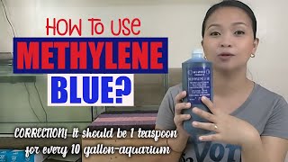 HOW TO USE METHYLENE BLUE FOR FISH [upl. by Aneeuqal]