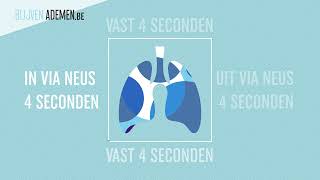 Ademhalingsoefening om stress te verminderen Box Breathing  Blijven Ademen [upl. by Rehpinej]