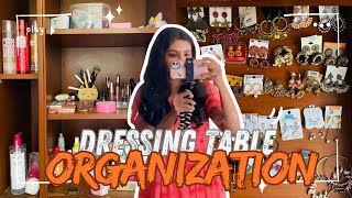 தமிழில்❤️ Dressing table organizationOrganizing ideas 💡 Earring collection ✨💎Dressing table tour✨ [upl. by Aisset]