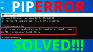 SOLVED pip is not recognized as an internal or external command [upl. by Adiaz]