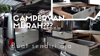 Campervan nissan evalia biaya pembuatan murah hasil mewah [upl. by Airotnahs]