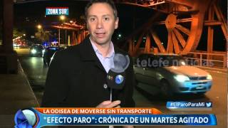 Paro la odisea de moverse sin transporte  Telefe Noticias [upl. by Yllek]