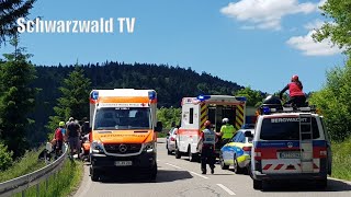 🚨🏍️ Paar aus der Schweiz verunglückt mit Motorrad bei Todtmoos 🚁 Zwei RTH im Einsatz  mit OTon [upl. by Latif61]