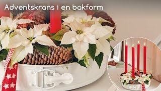 Dekorationsidéer til hjemmet Adventskrans af gammel bageform [upl. by Lyreb]