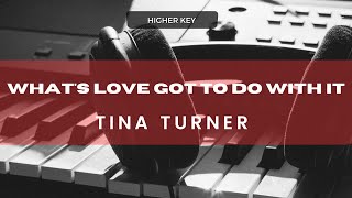 Tina Turner  Whats Love Got Do With It Acoustic Karaoke Higher Key [upl. by Nivek527]