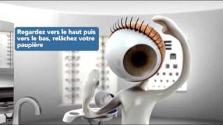 Poser et enlever ses lentilles de contact  CIBA VISION [upl. by Bertilla107]