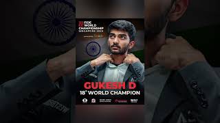 India has given the new world champion 🏆proud moment for every indian ✌️dgukesh chesschampionship [upl. by Zullo]