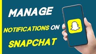 How To Manage Notifications On Snapchat [upl. by Tloh]