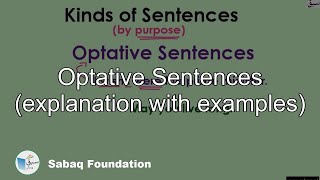 Optative Sentences explanation with examples English Lecture  Sabaqpk [upl. by Enel698]