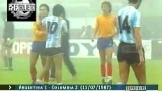 Argentina 1 vs Colombia 2 Copa America Argentina 1987 FUTBOL RETRO TV [upl. by Hercule259]