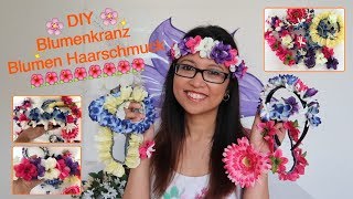 DIY BLUMENKRANZ  BLUMENKRANZ SELBER MACHEN  DIY BLUMENHAARBAND  BLUMENHAARBAND SELBER MACHEN [upl. by Ahsinyar]