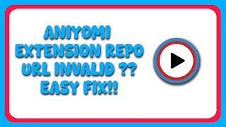 2 Simple Steps to REVIVE Your Aniyomi Extension List [upl. by Call]