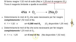 REAGENTE LIMITANTE E REAGENTE IN ECCESSO [upl. by Yecaj905]